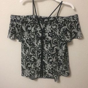 Strappy, off shoulder top